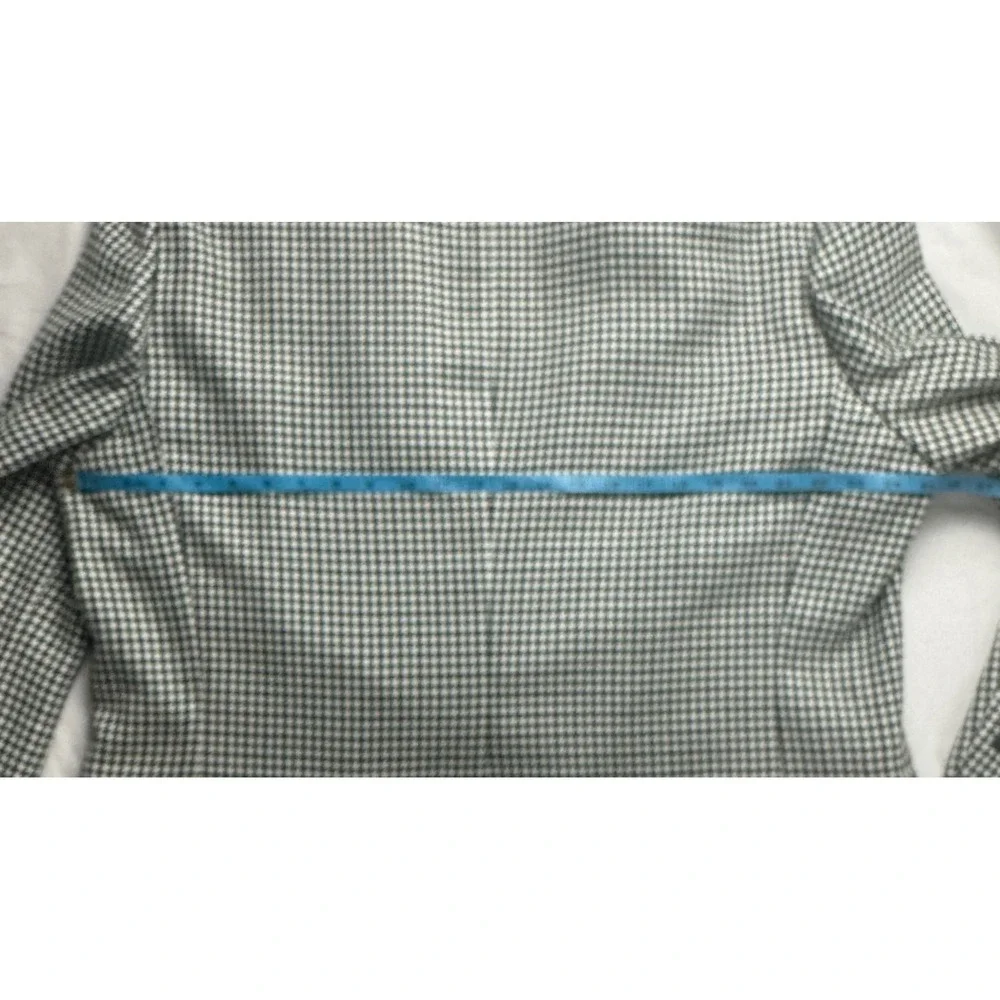 Stafford Mens 50R Sport Coat Blazer Green Houndstooth Wool Blend Classic Fit New
